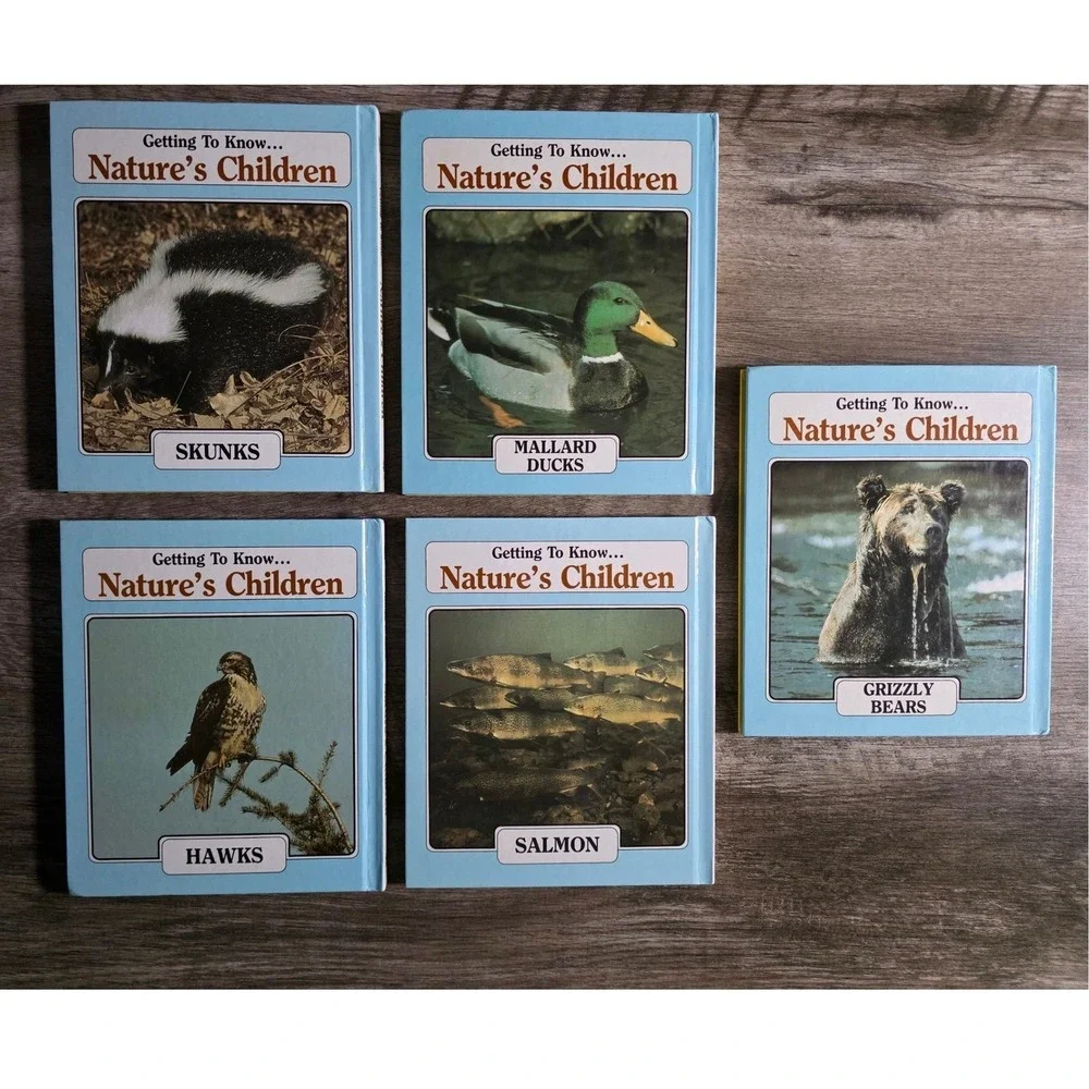 Getting To Know Nature's Children Book Lot 5 Wildlife Set YOUTH HOMESCHOOL